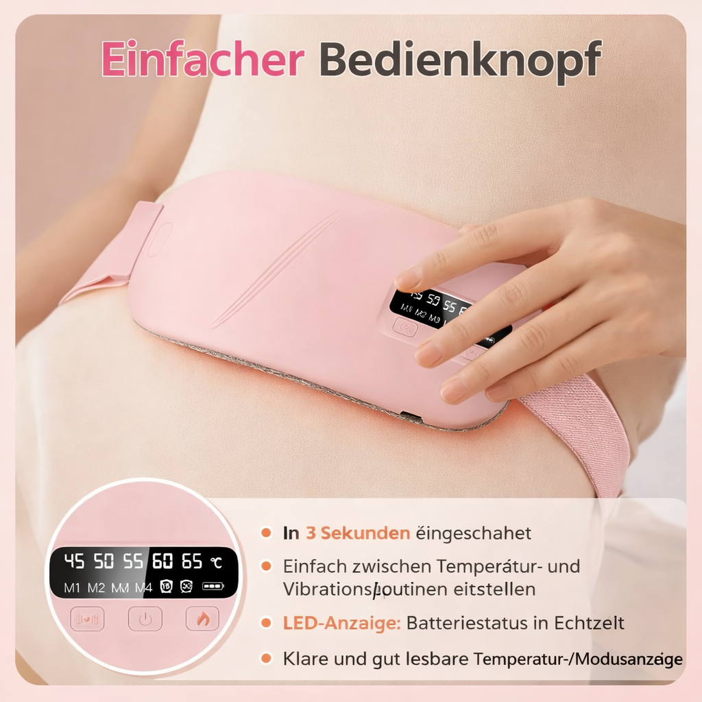 Menstrual Heating Belt | 5 Heat Settings | Massage Feature | Rechargeable USB-C
