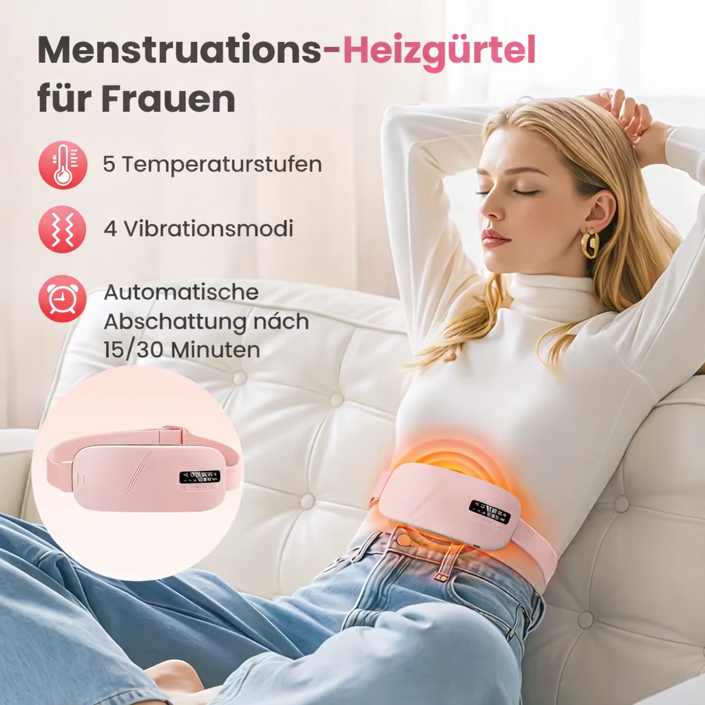 Menstrual Heating Belt | 5 Heat Settings | Massage Feature | Rechargeable USB-C