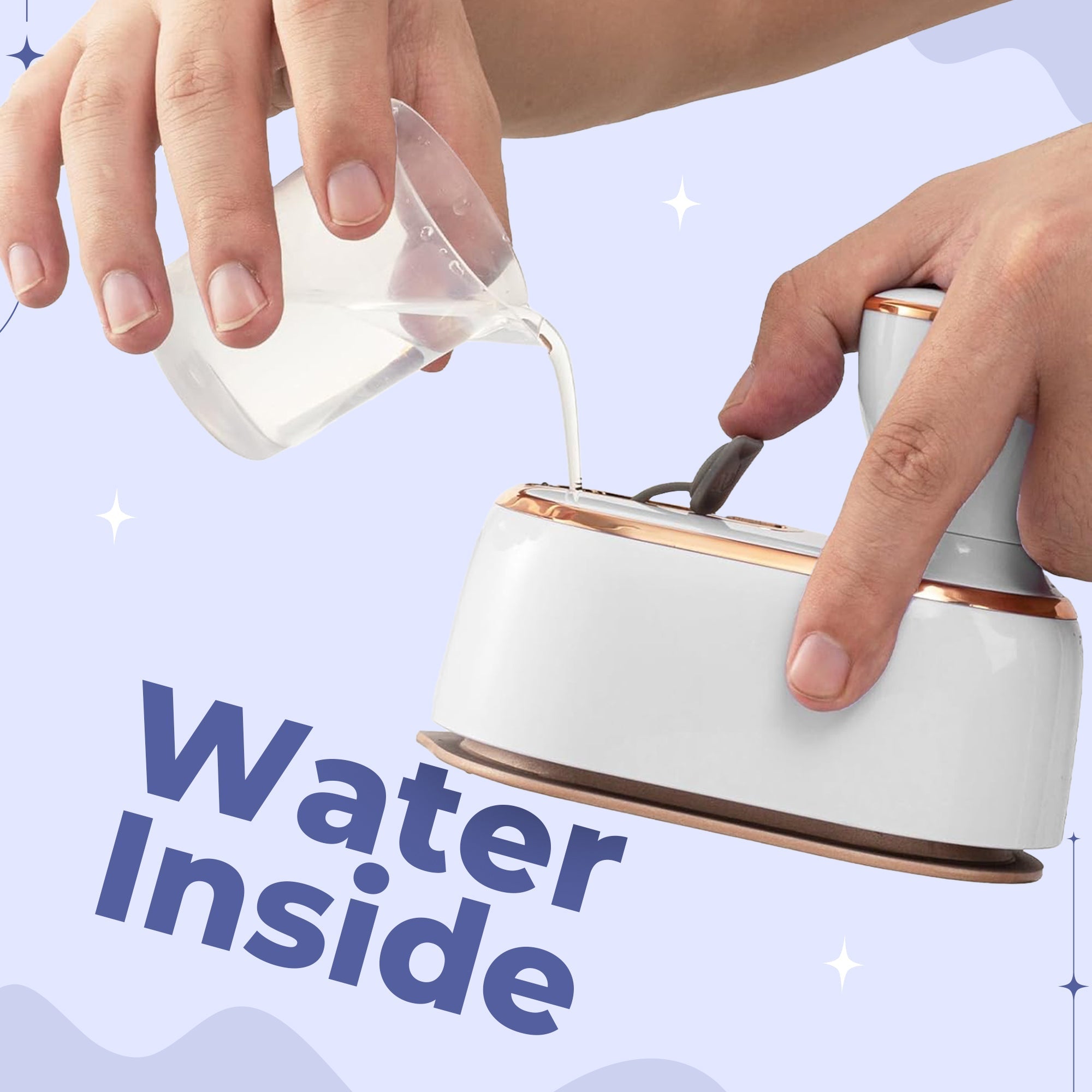 WrinkleAway – Compact Steam Iron for Effortless Crease Removal