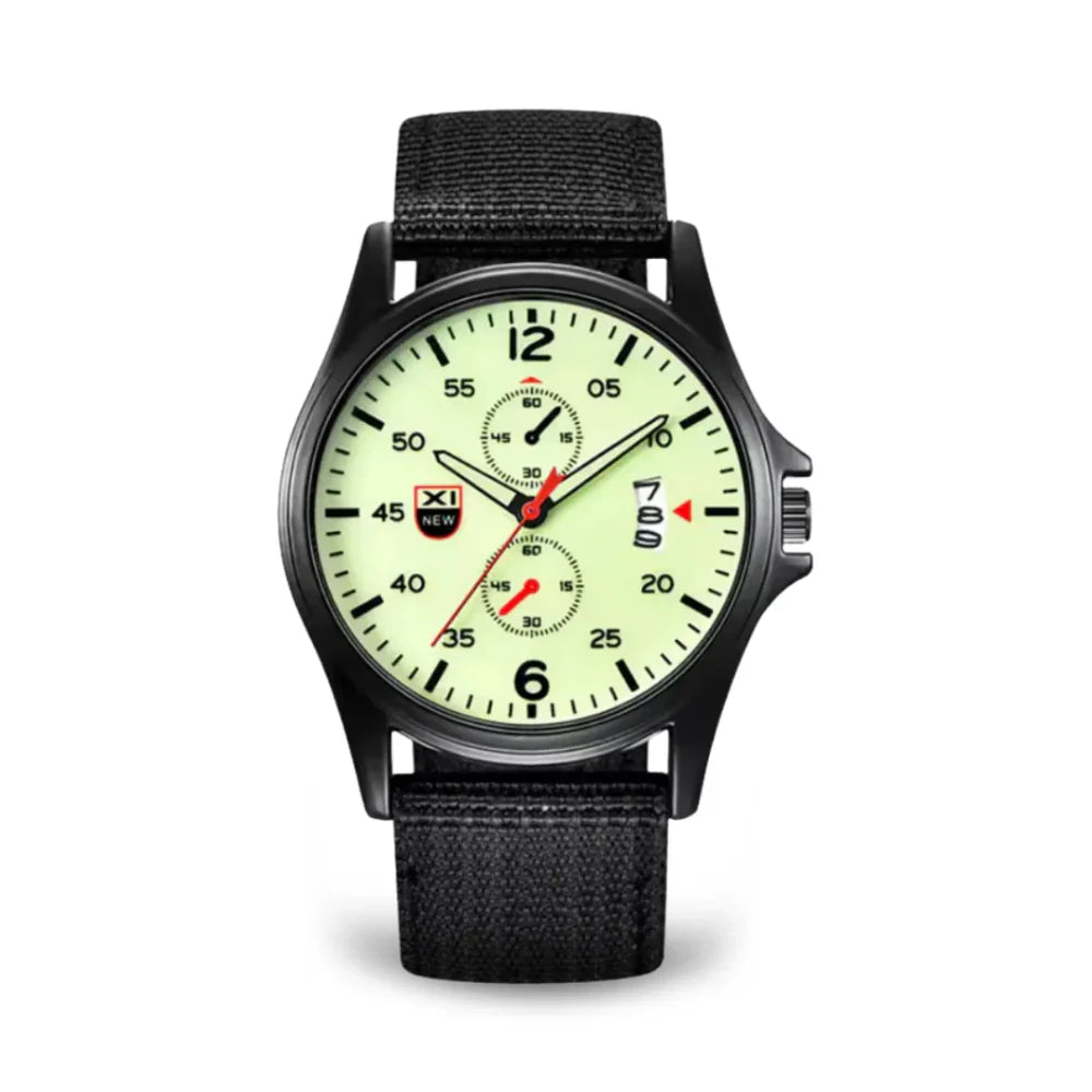 Lightweight Tactical Watch with Durable Nylon Strap