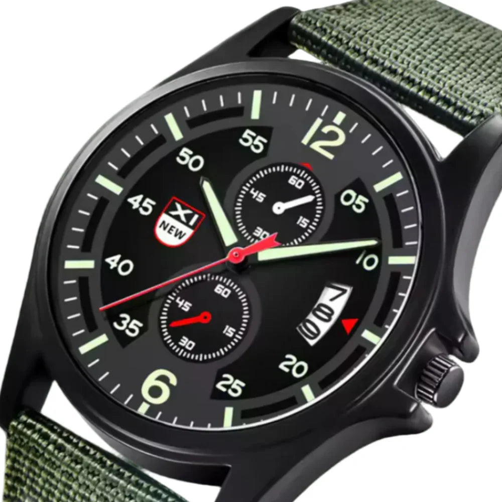 Lightweight Tactical Watch with Durable Nylon Strap