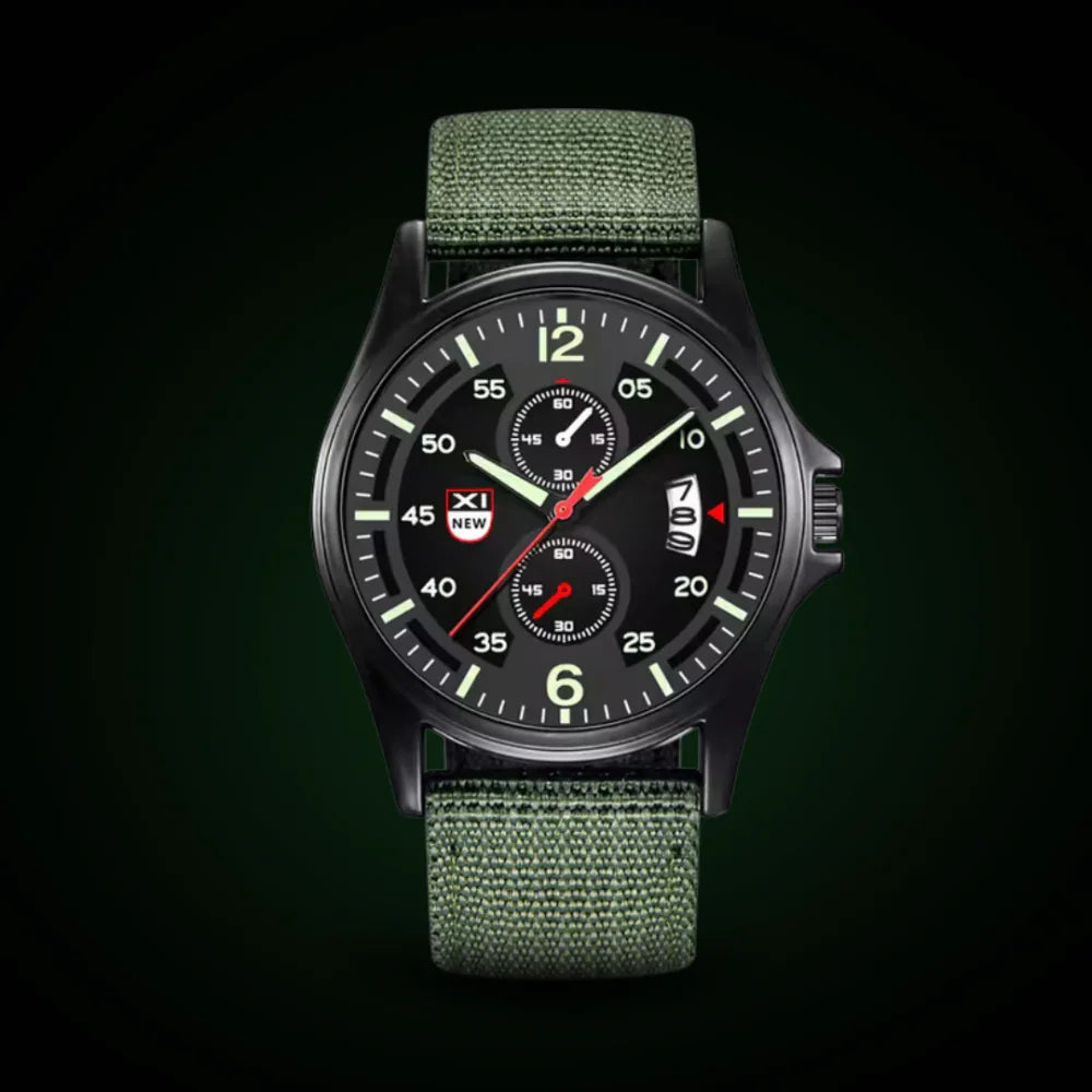 Lightweight Tactical Watch with Durable Nylon Strap