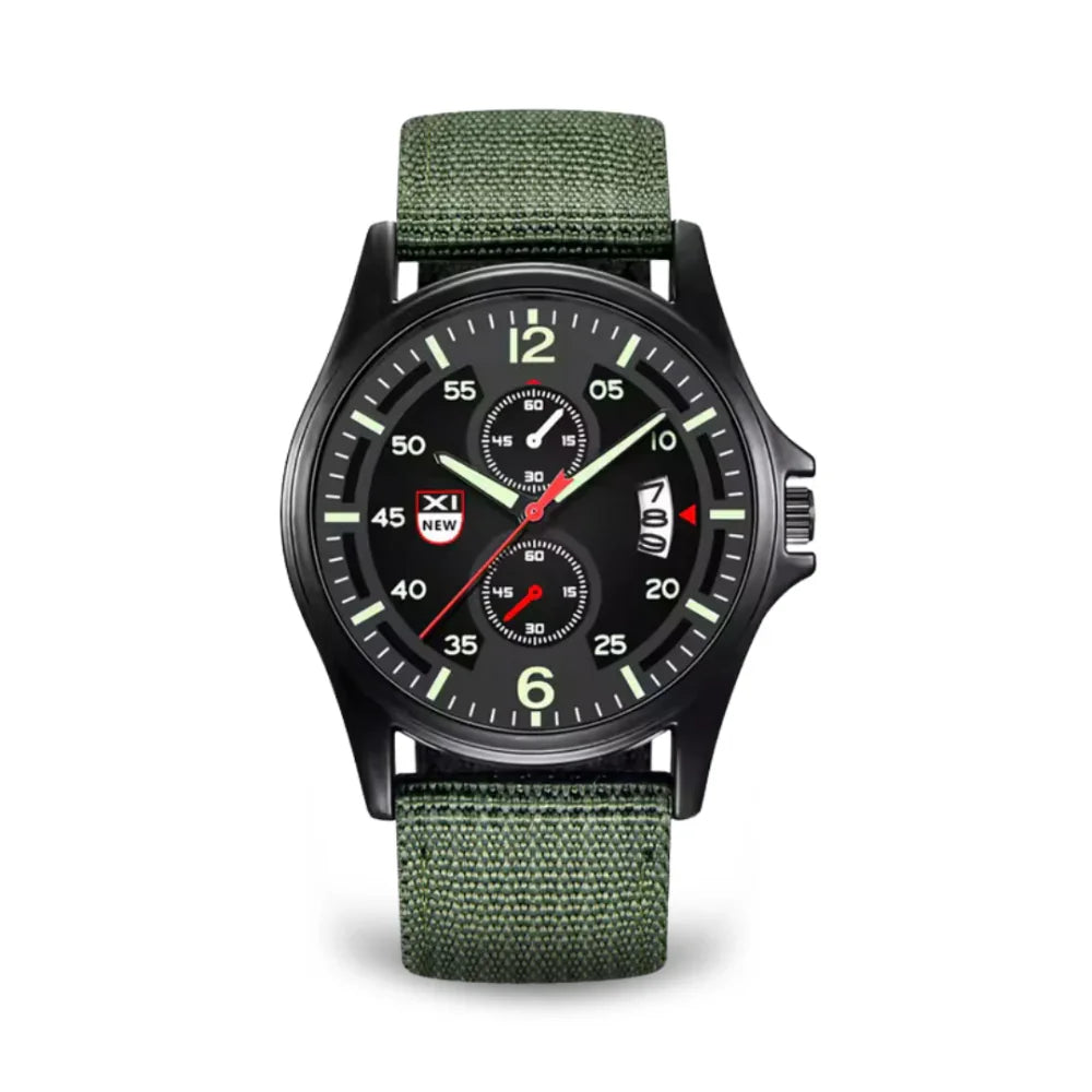 Lightweight Tactical Watch with Durable Nylon Strap