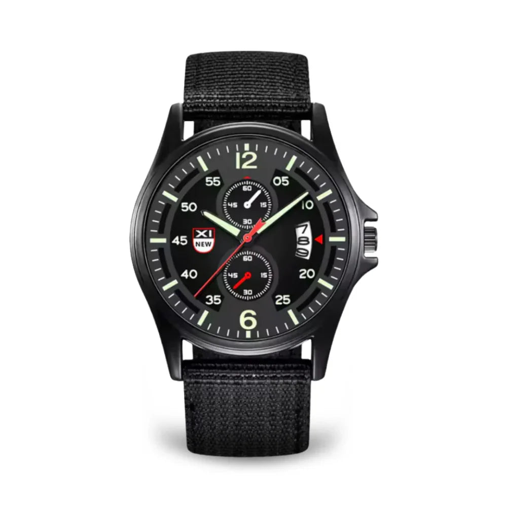Lightweight Tactical Watch with Durable Nylon Strap