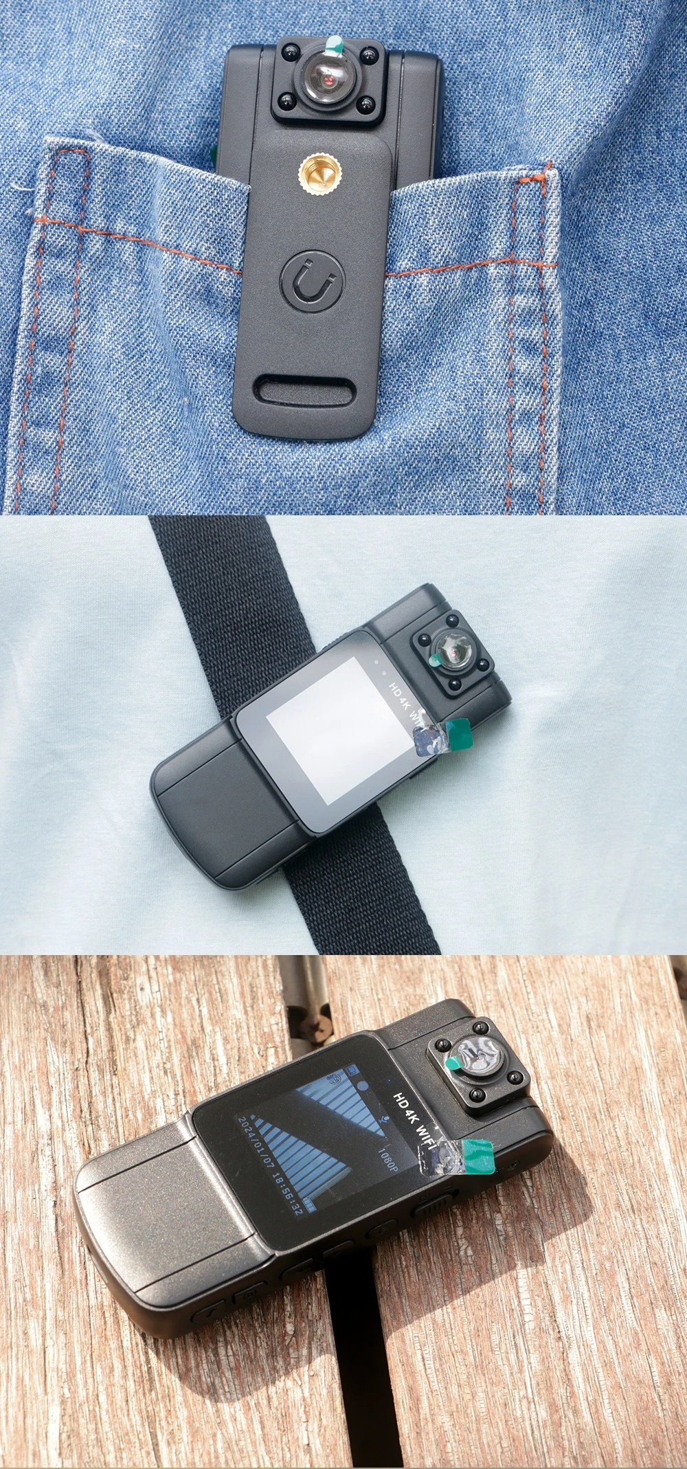 Mini Camera | 4K Video Quality | Rotating Lens