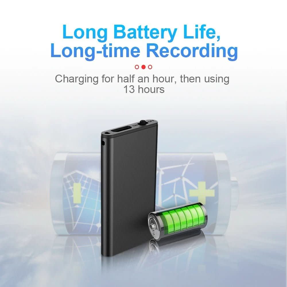 Pocket-Sized Voice Recorder with Intelligent Activation & 32 GB Memory