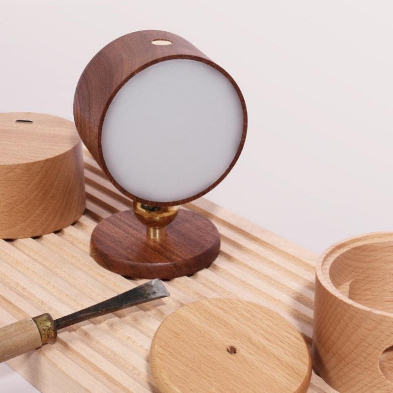 Sleek Rechargeable LED Wall Light - Wooden Aesthetic for Any Room