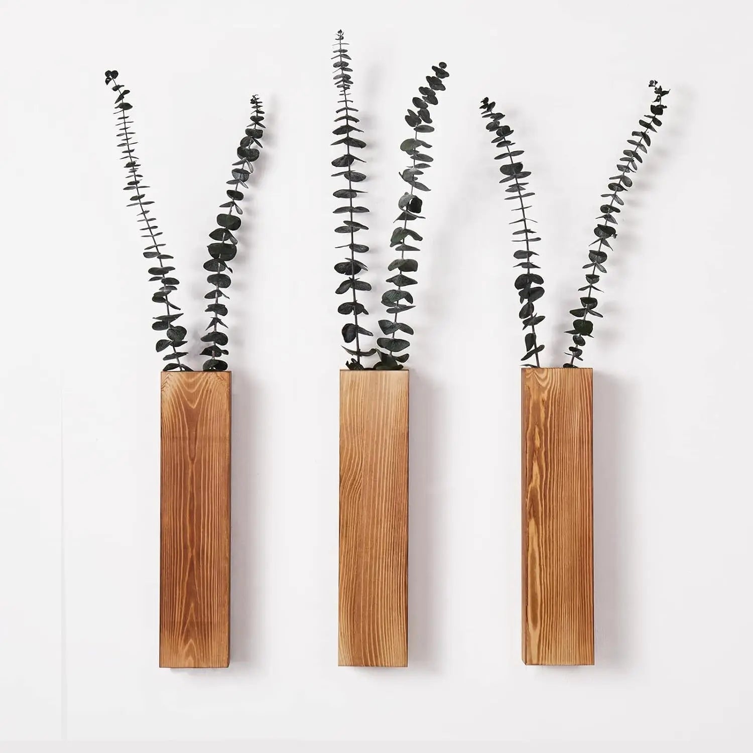 Elegant Solid Wood Wall Planter – 11.8 Inch Decorative Piece