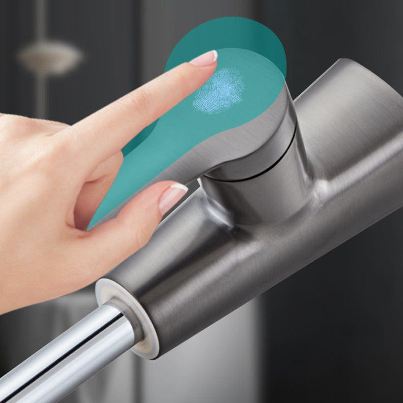 Sleek Bathroom Faucet with Retractable Spray Feature