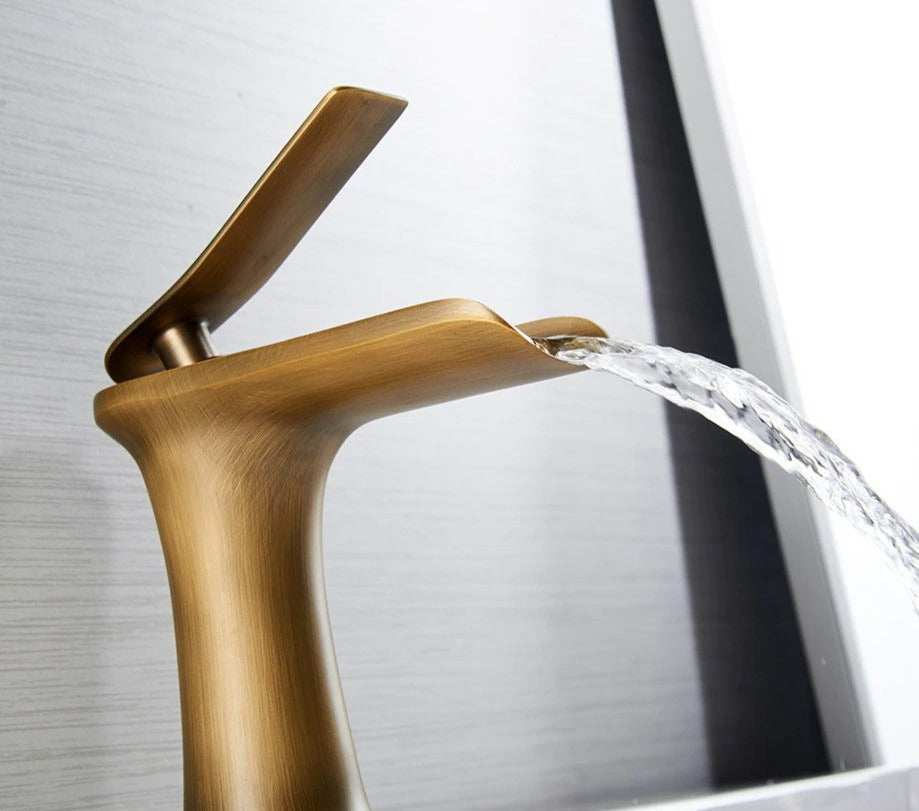 Sleek Waterfall Faucet for a Stylish Bathroom Upgrade