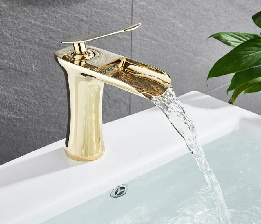 Sleek Waterfall Faucet for a Stylish Bathroom Upgrade