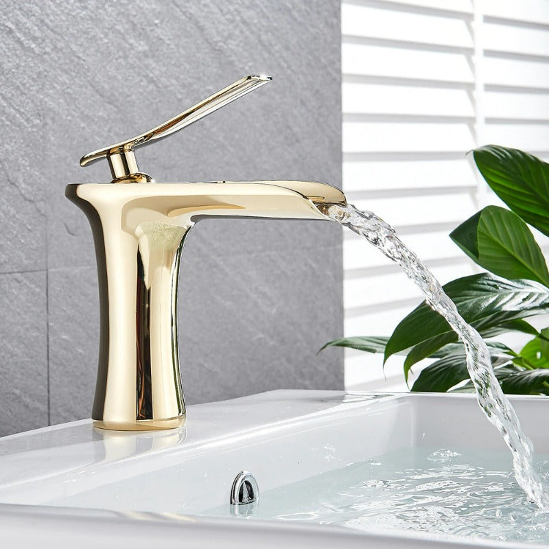 Sleek Waterfall Faucet for a Stylish Bathroom Upgrade