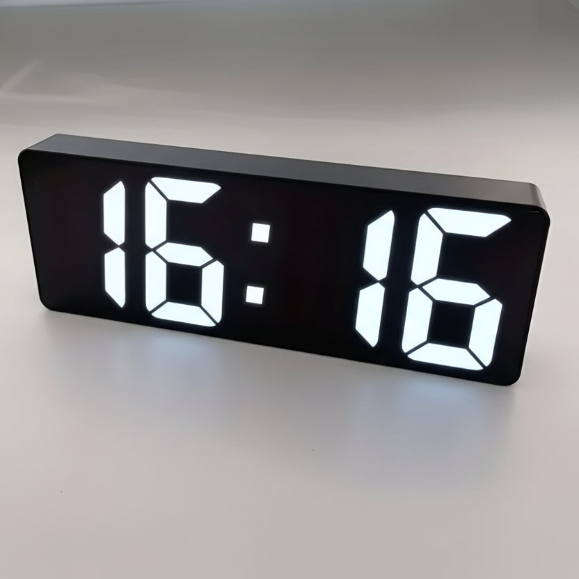 LUMISYNC - Stylish LED Alarm Clock with Adjustable Snooze & Power Options