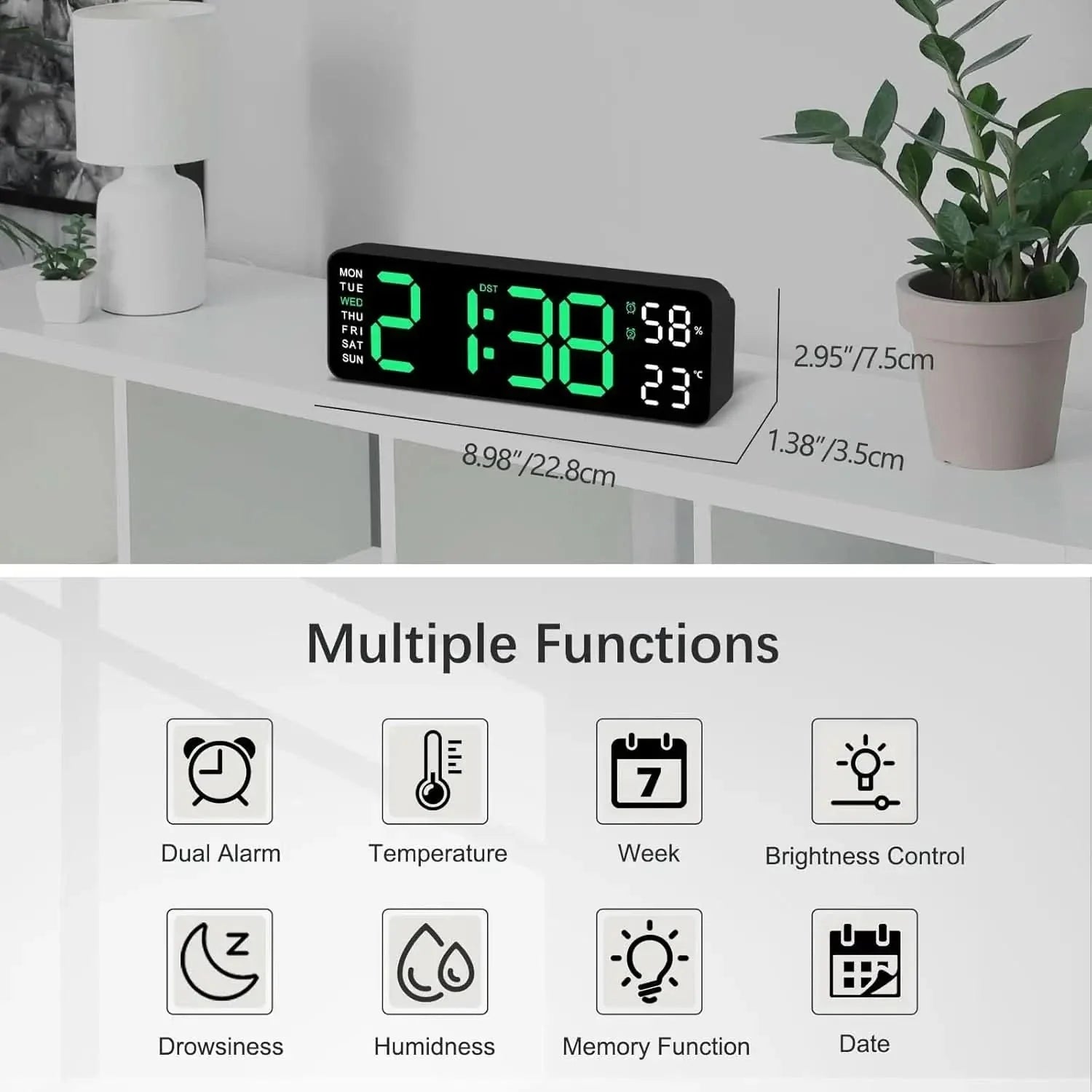 Elegant Modern USB LED Clock for Minimalist Home Decor