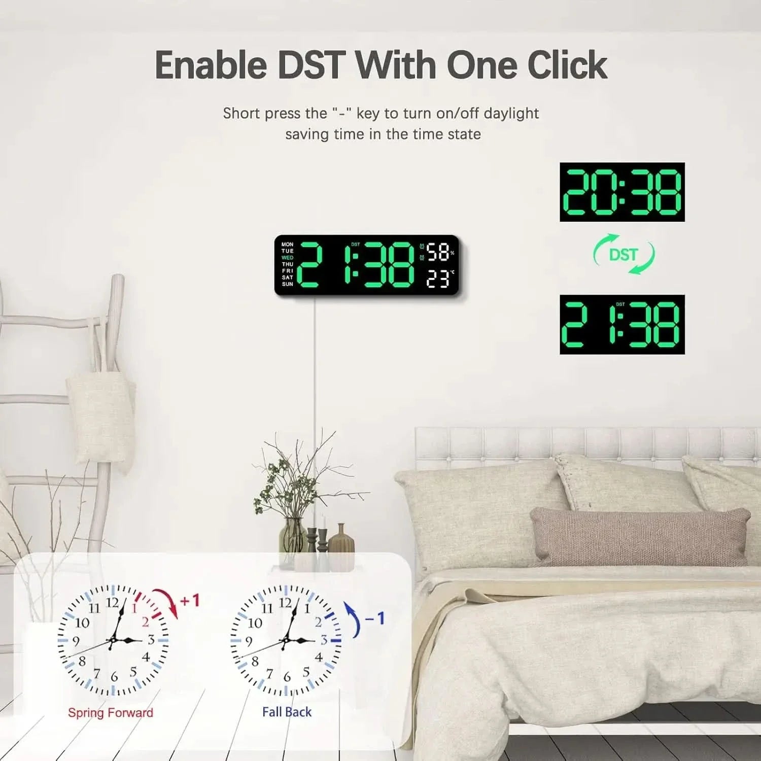 Elegant Modern USB LED Clock for Minimalist Home Decor