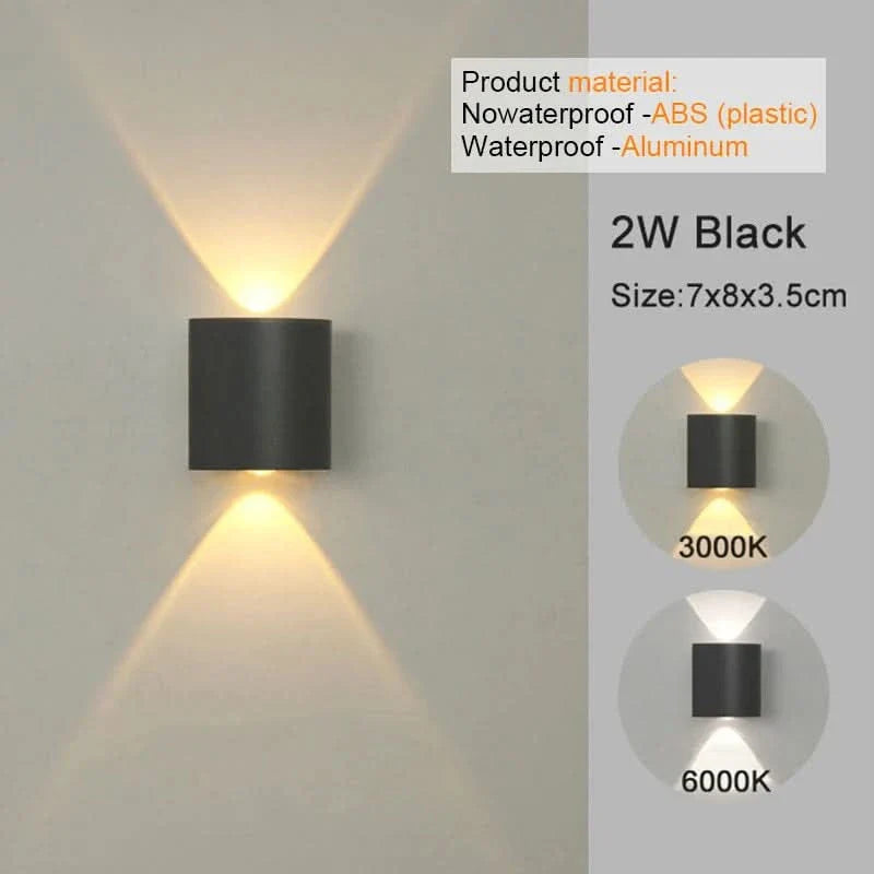 Wall-Mounted Up and Down Light for Stylish Home Decoration