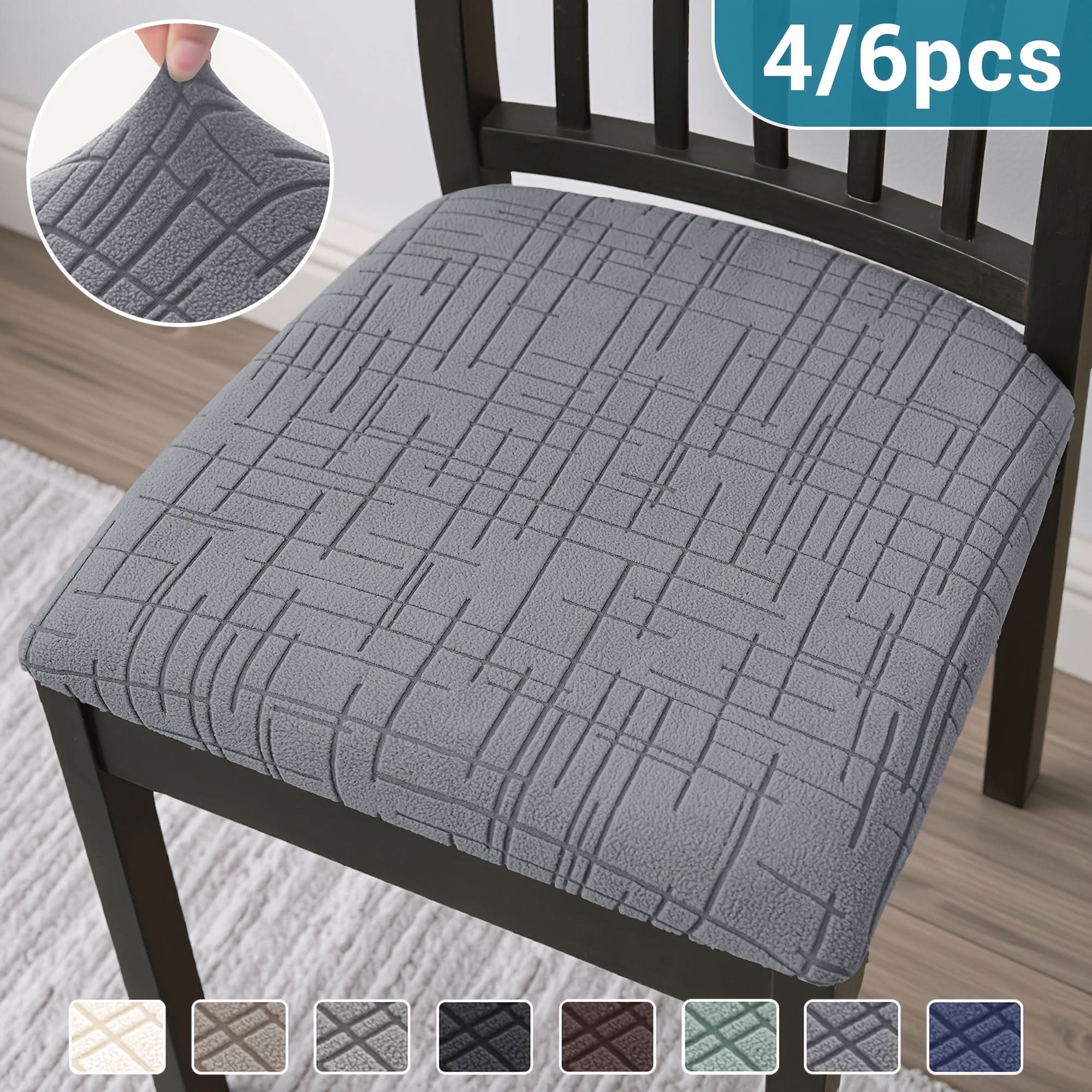 Elastic Dining Chair Covers with Cross Design – Modern Stretch Fit