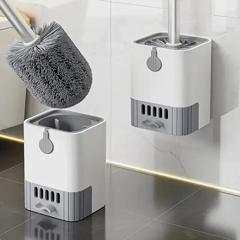 Contemporary Toilet Cleaning Kit with Stainless Steel Design