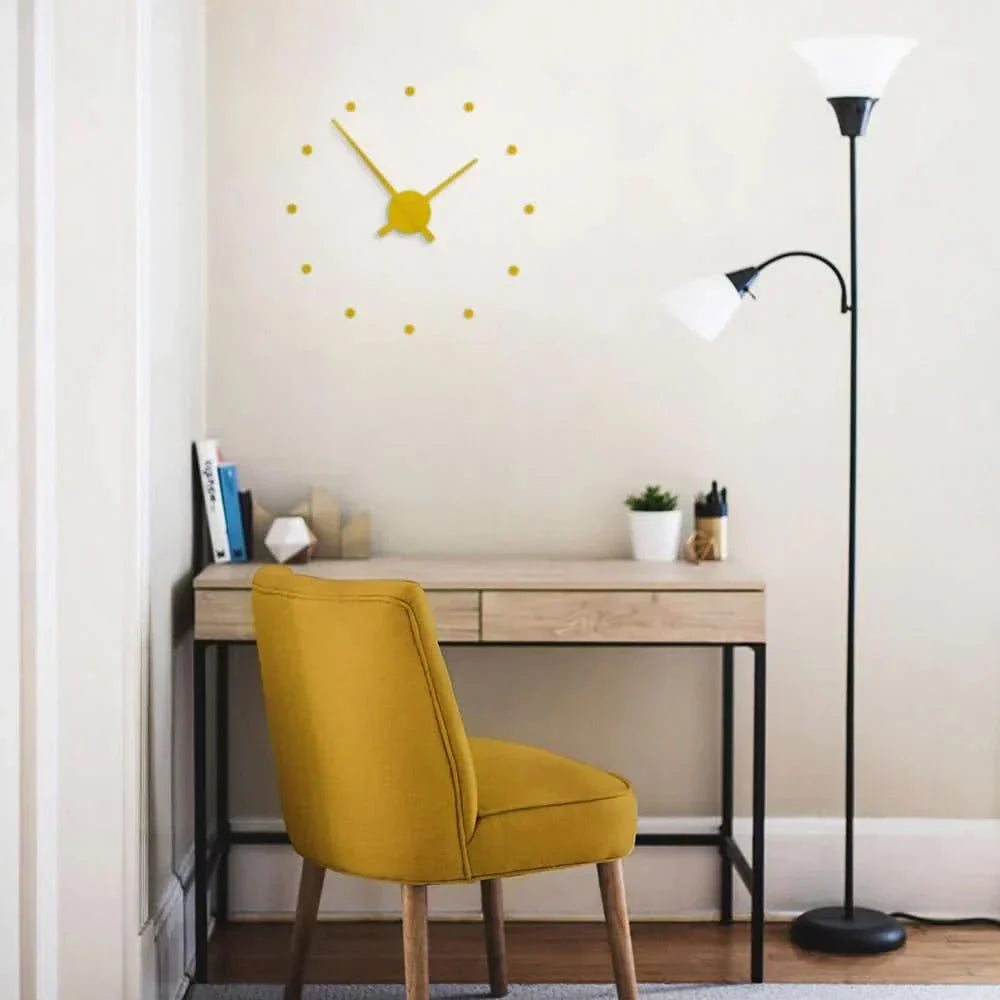 Contemporary Silent Wall Clock - Battery Powered Decor