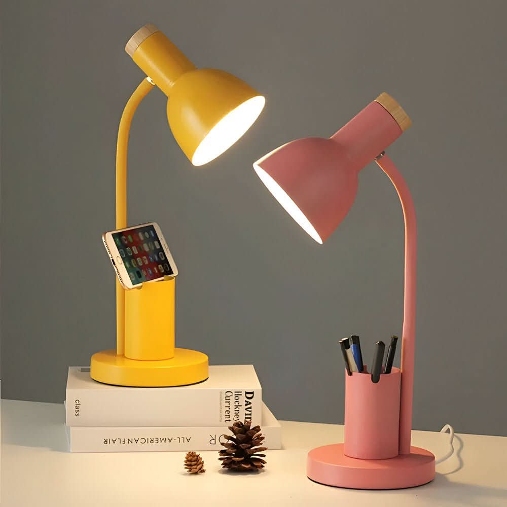 Sleek LED Work Lamp with Organizer for Home and Office
