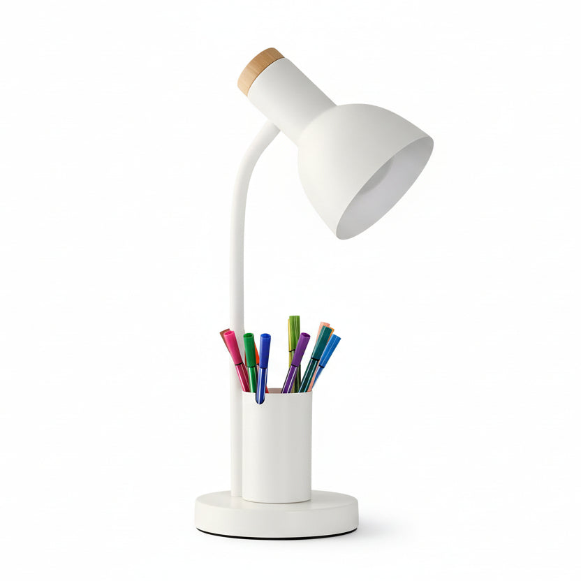 Sleek LED Work Lamp with Organizer for Home and Office