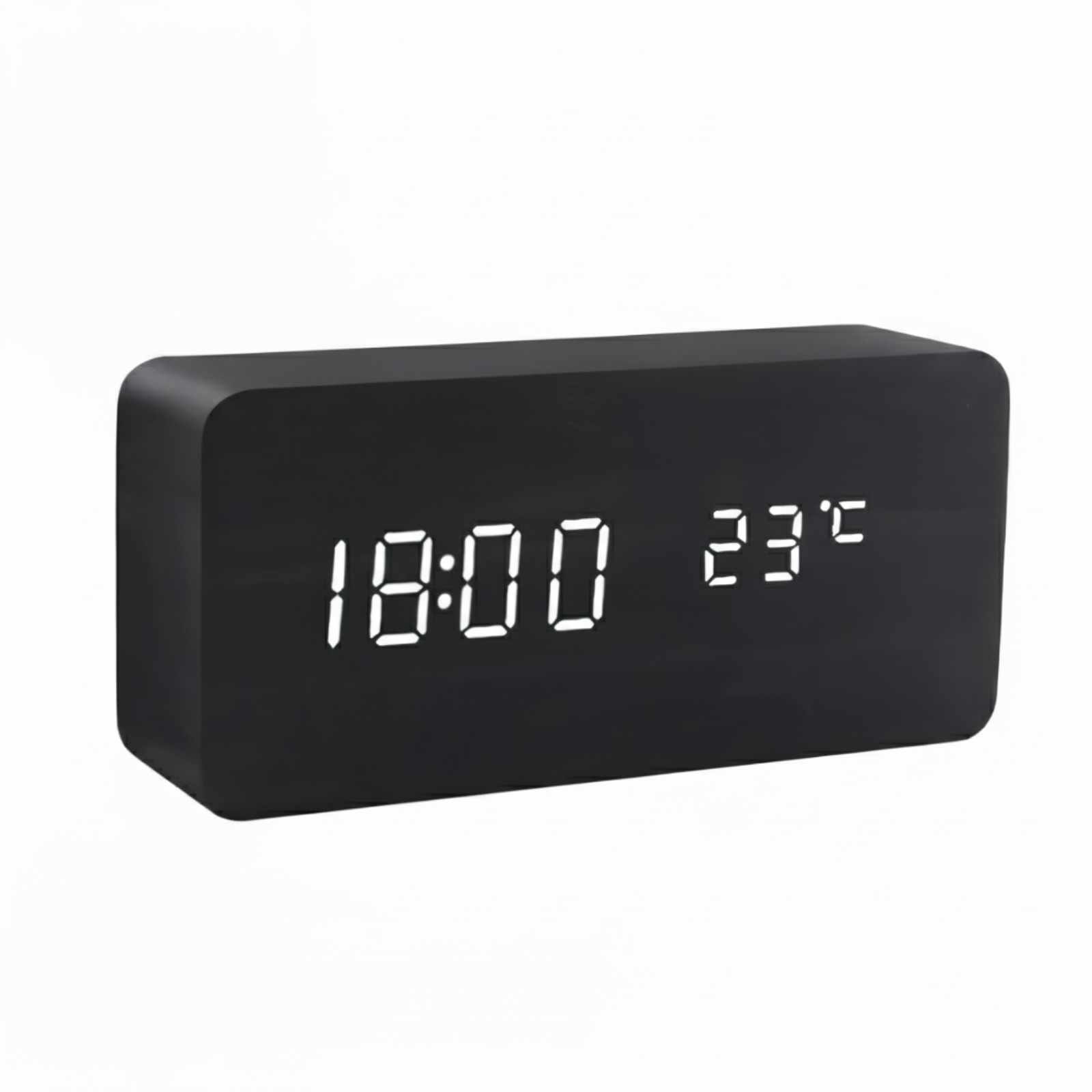 Stylish Wooden LED Alarm Clock - Versatile Smart Timekeeper