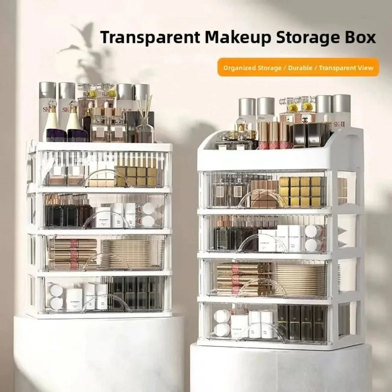 Stackable Makeup Organizer Box for Neat Beauty Storage