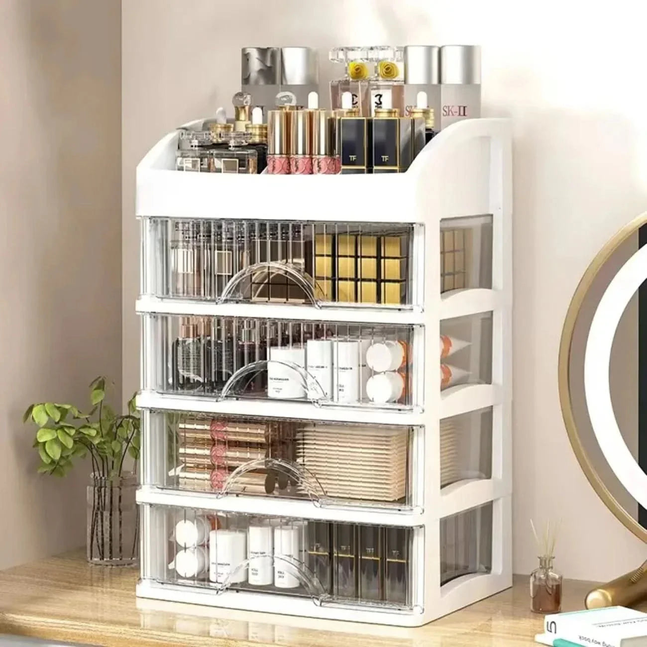 Stackable Makeup Organizer Box for Neat Beauty Storage