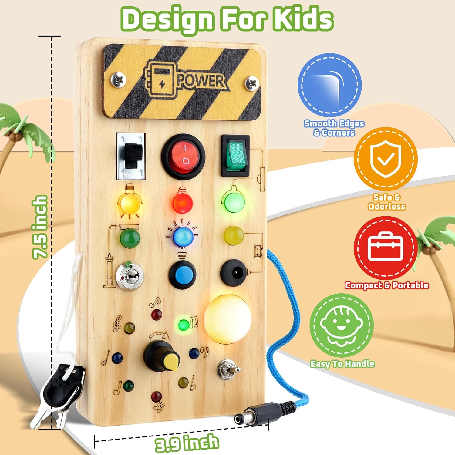 Interactive LED Activity Board for Toddler Learning