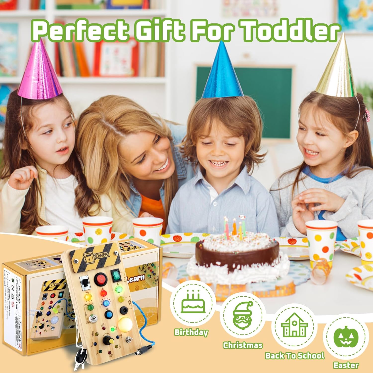 Interactive LED Activity Board for Toddler Learning