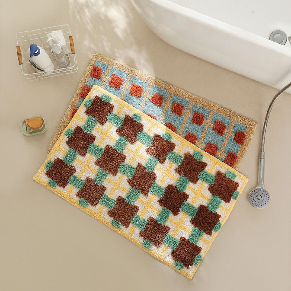 Elegant Non-Slip Bath Mat with Rapid-Dry Fabric