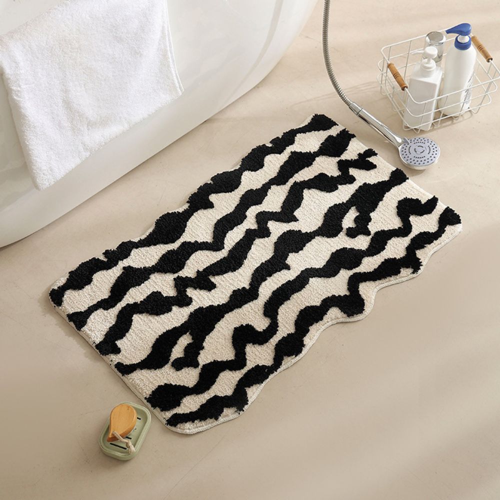 Elegant Non-Slip Bath Mat with Rapid-Dry Fabric