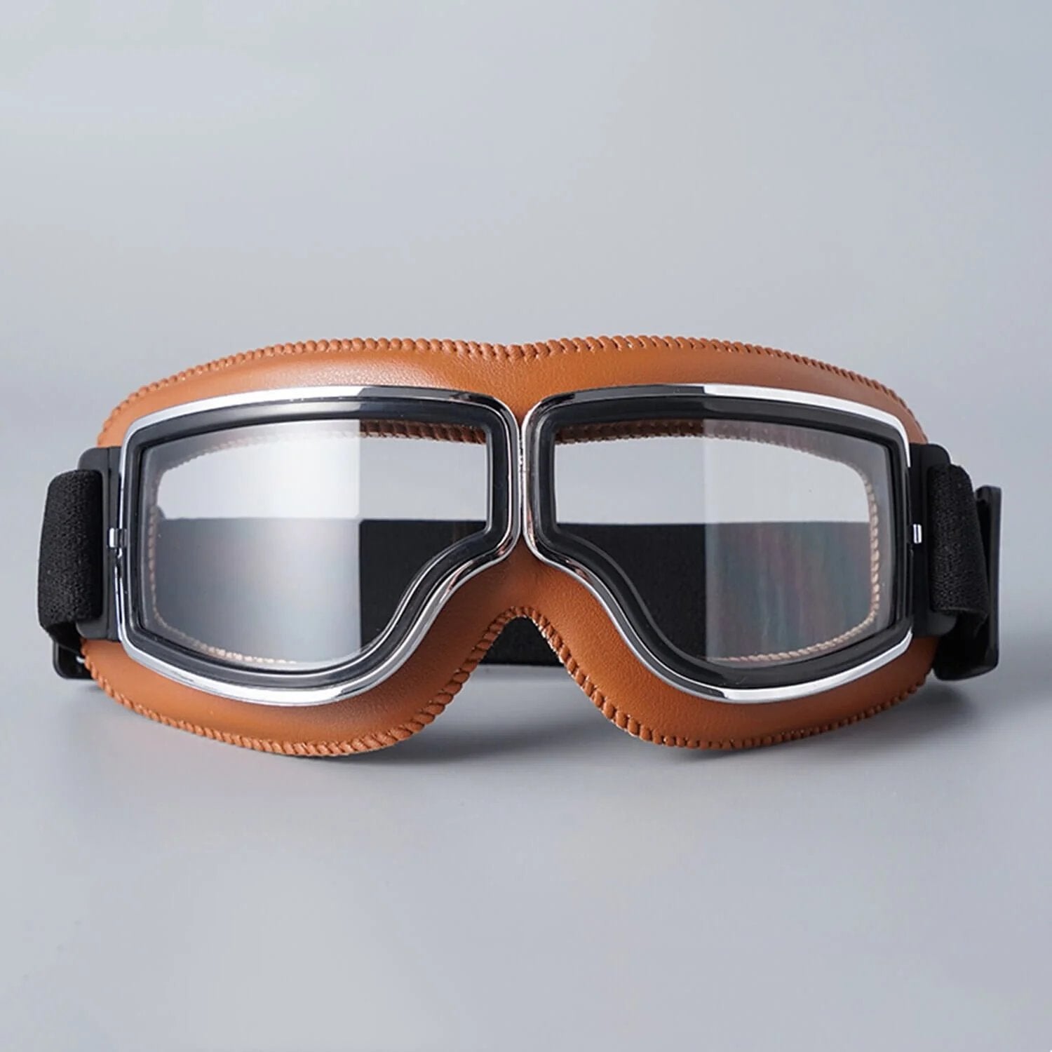 Motorcycle Goggles | UV Protection | Impact Resistant & Adjustable | Retro Style