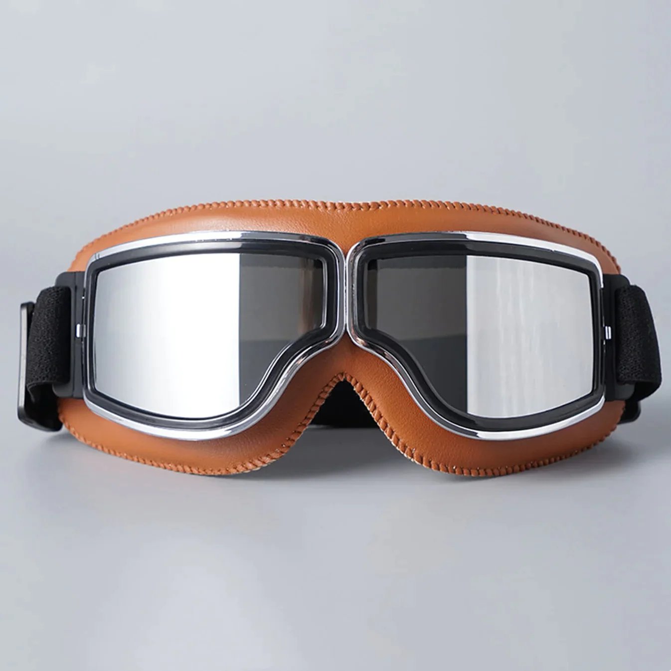 Motorcycle Goggles | UV Protection | Impact Resistant & Adjustable | Retro Style