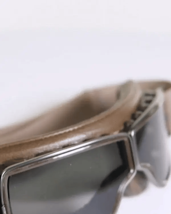 Motorcycle Goggles | UV Protection | Impact Resistant & Adjustable | Retro Style