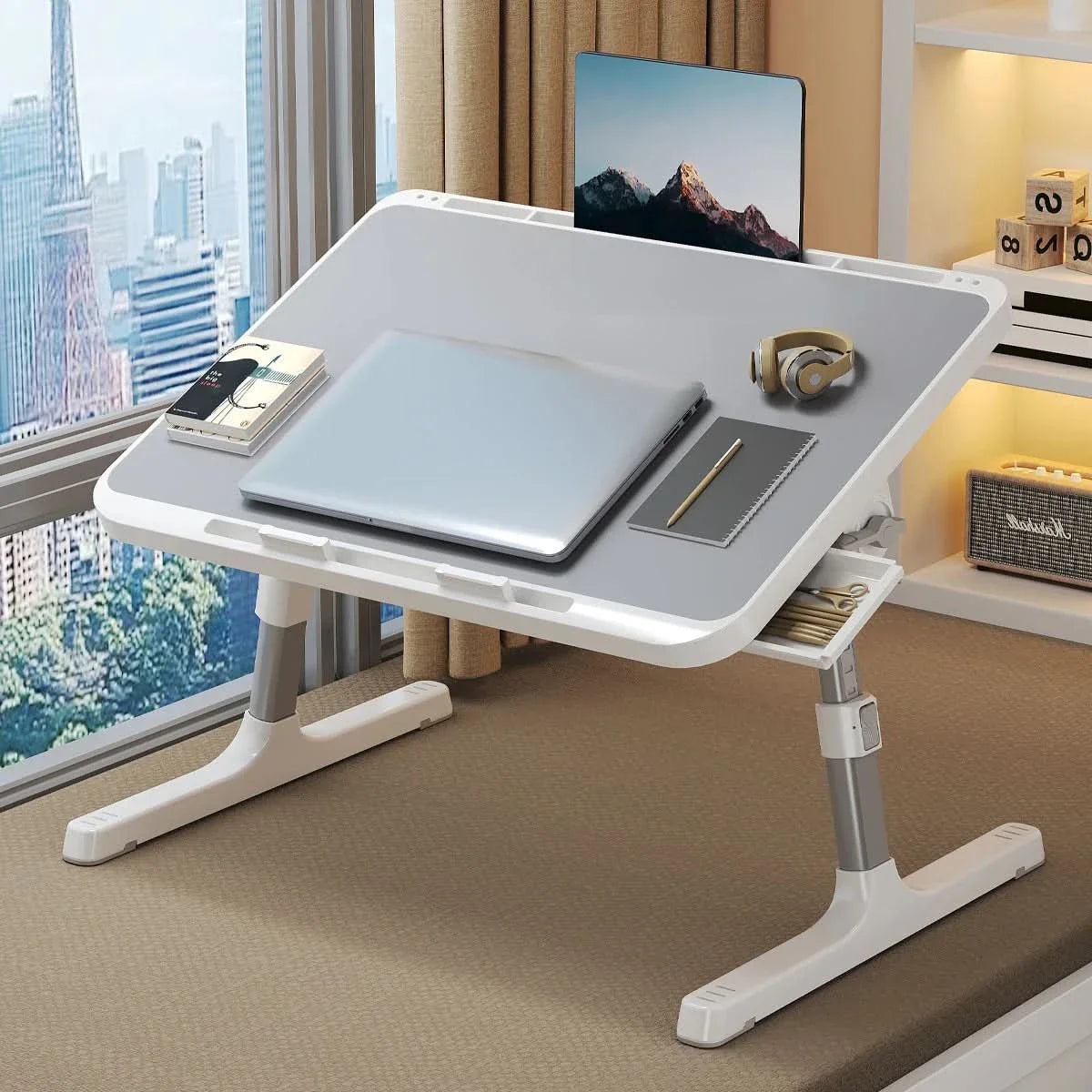 Adjustable Laptop Tray Desk for Work and Home Use