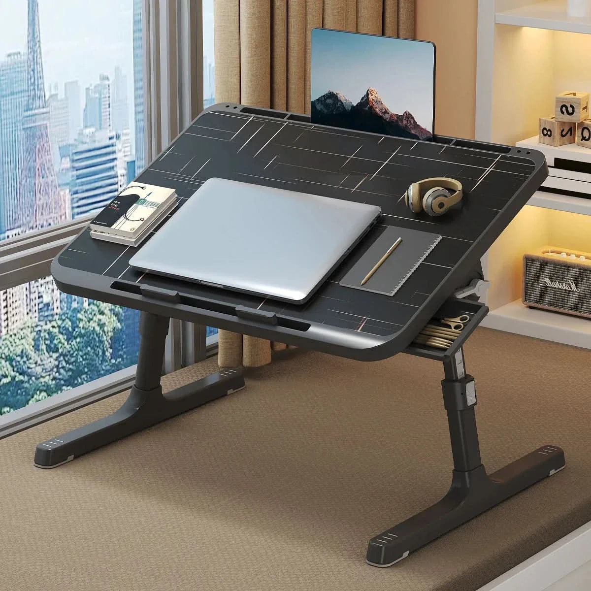 Adjustable Laptop Tray Desk for Work and Home Use