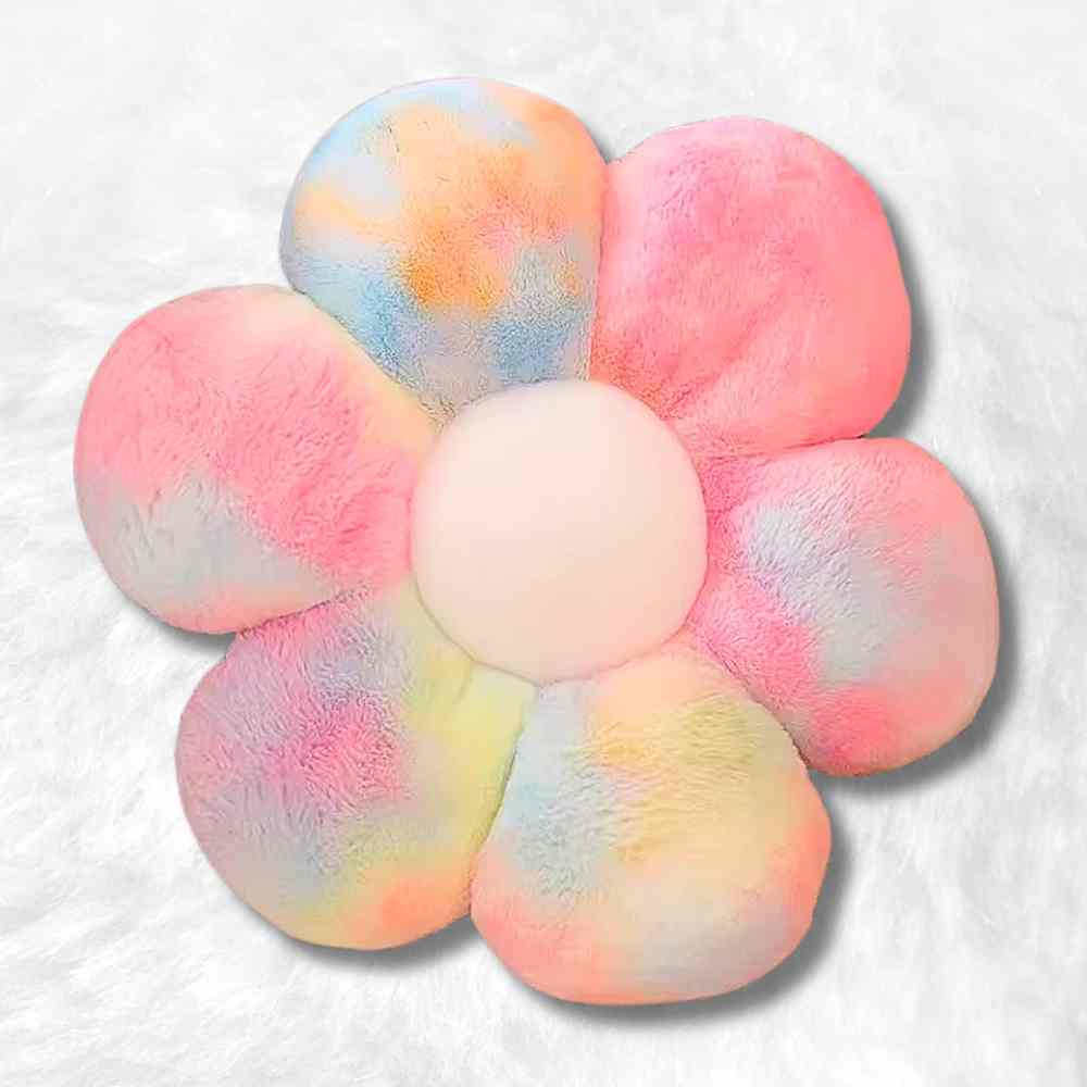 Vibrant Floral Accent Pillow with Soft Cotton Filling