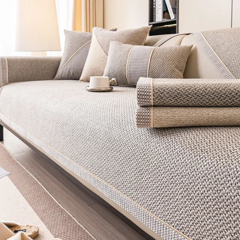 NaturaGuard – Breathable Non-Slip Sofa Protector Cover