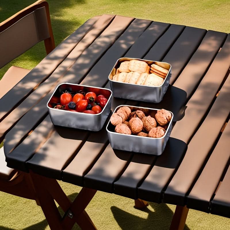 7-Piece Meal Prep Food Storage Container Set in Stainless Steel