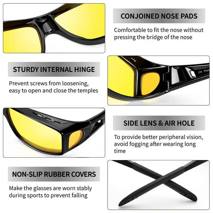 Night Driving Glasses | Glare Protection | Completely Blocks Side Light