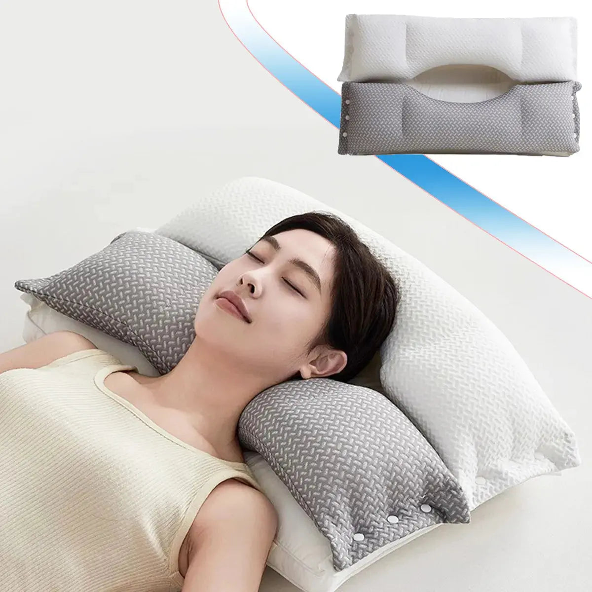 Neck Pillow with Contour Support and Pressure Relief