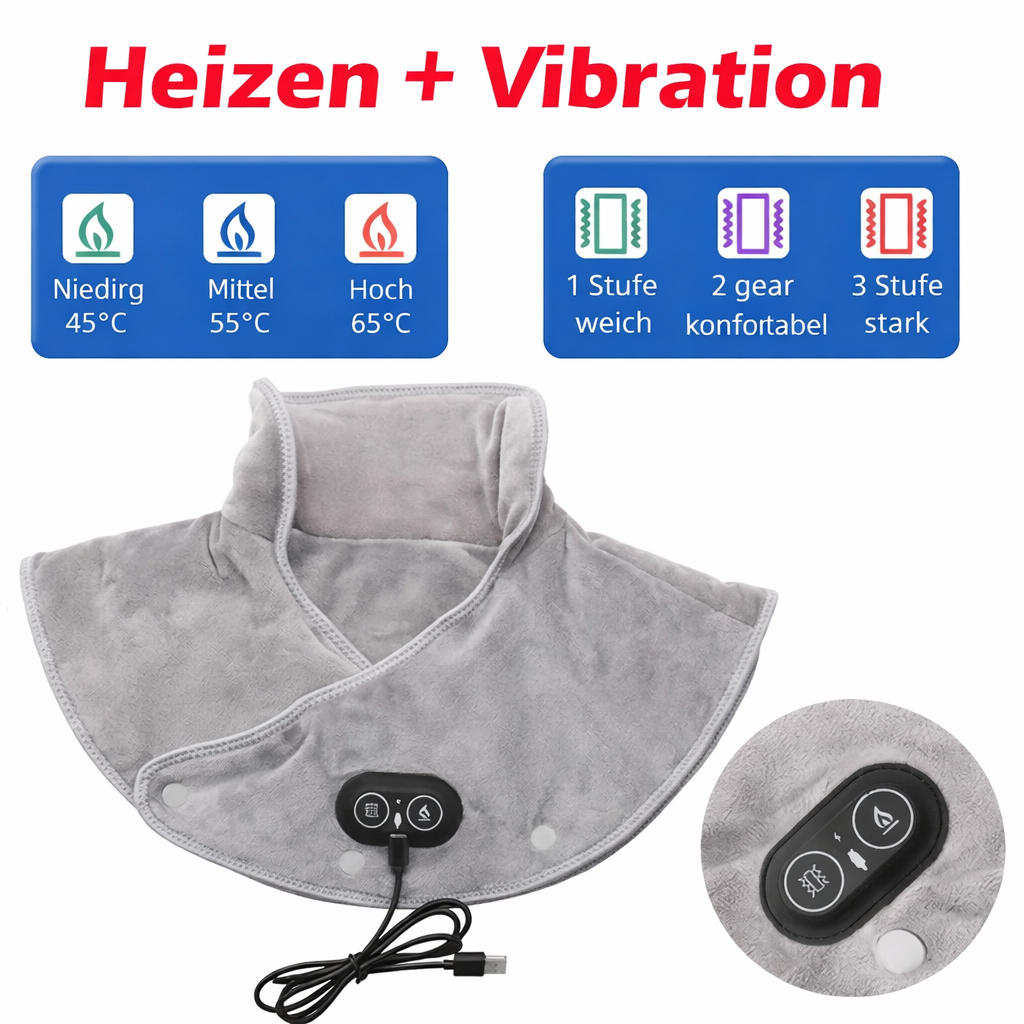 Neck and Shoulder Massage Cushion with Heat and Vibration