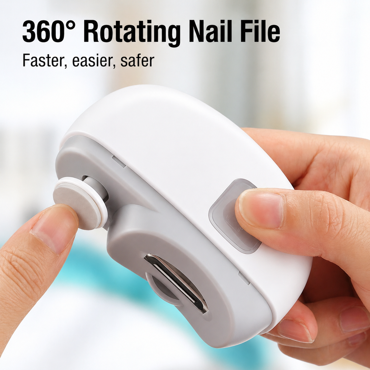 Nail Care Tool | 3-in-1 Clipper, File, and Polish
