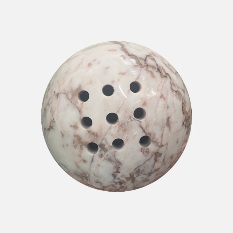 Elegant Natural Stone Incense Holder with 9 Holes