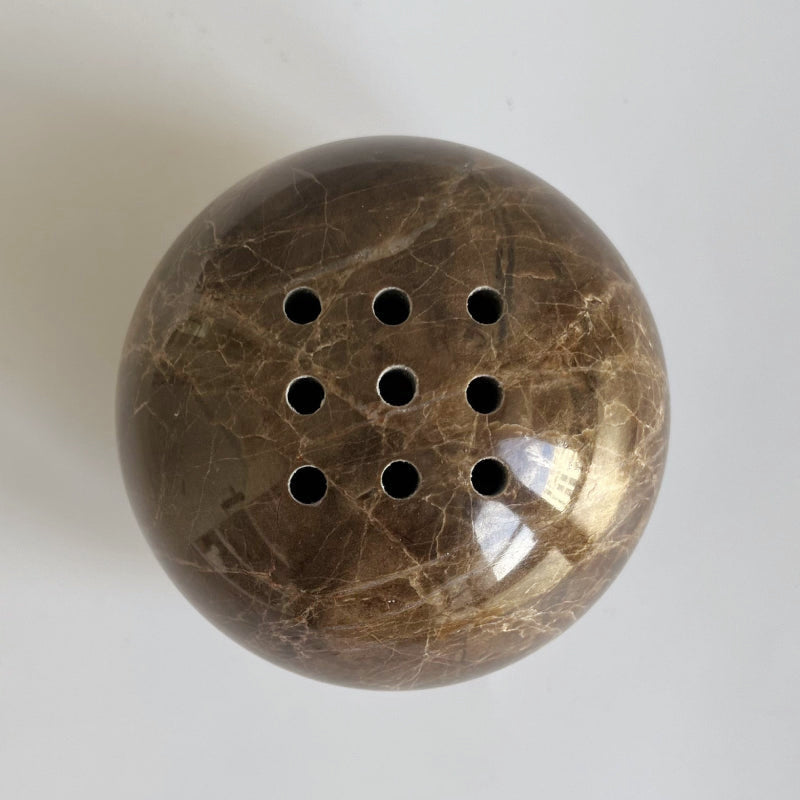 Elegant Natural Stone Incense Holder with 9 Holes
