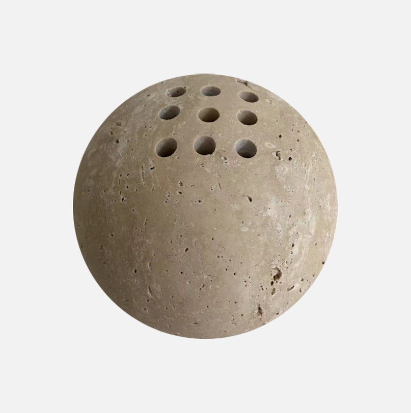 Elegant Natural Stone Incense Holder with 9 Holes