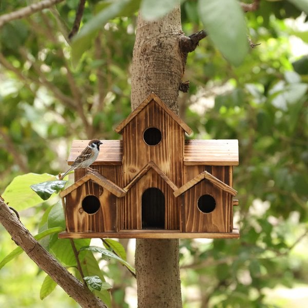 Woodland Retreat Handcrafted Birdhouse for Outdoor Spaces