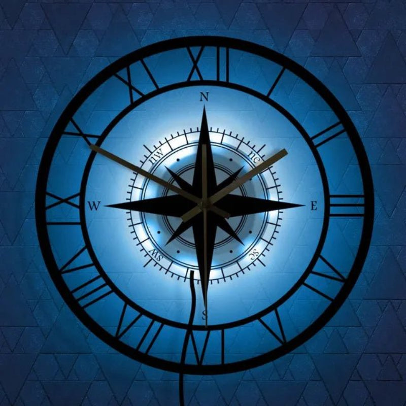 Maritime-Inspired Silent Wall Clock for Indoor Spaces