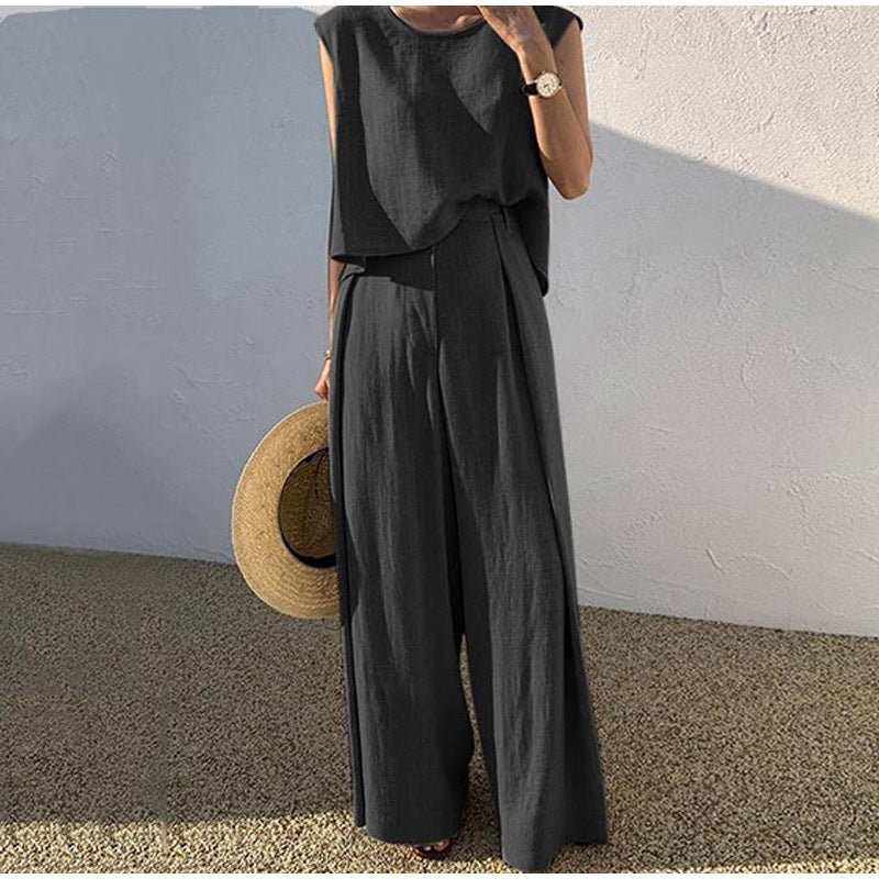 Cotton and Linen Two-Piece Set